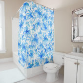 Waterverf Floral Chintz Schattige Pattern Douchegordijn (In situ)