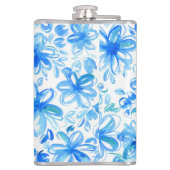 Waterverf Floral Chintz Schattige Pattern Heupfles (Achterkant)