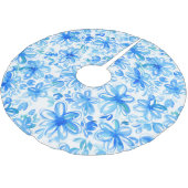 Waterverf Floral Chintz Schattige Pattern Kerstboom Rok (Gekanteld)