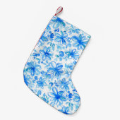 Waterverf Floral Chintz Schattige Pattern Kleine Kerstsok (Voorkant (Hangend))