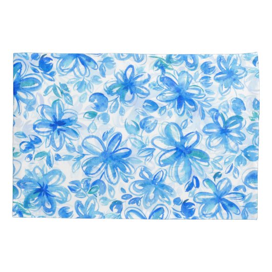 Waterverf Floral Chintz Schattige Pattern Kussensloop (Achterkant)