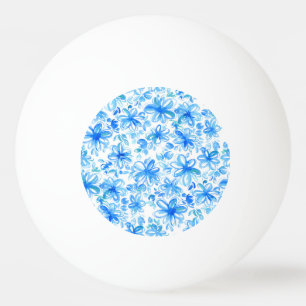 Waterverf Floral Chintz Schattige Pattern Pingpongbal