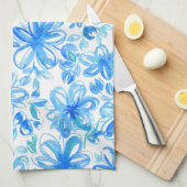 Waterverf Floral Chintz Schattige Pattern Theedoek (Quarter Fold)