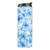 Waterverf Floral Chintz Schattige Pattern Thermosbeker (Gedraaid links)