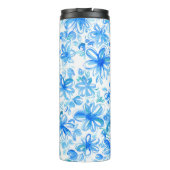 Waterverf Floral Chintz Schattige Pattern Thermosbeker (Achterkant)
