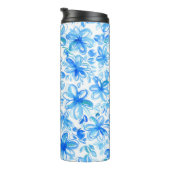 Waterverf Floral Chintz Schattige Pattern Thermosbeker (Geroteerd rechts)