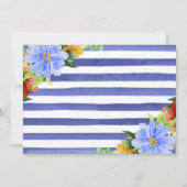 Waterverf Floral Circus Animals Train Birthday Kaart (Achterkant)