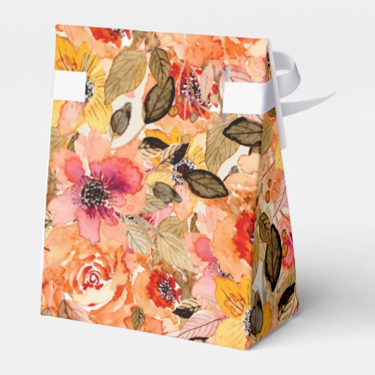 Waterverf Floral Collage Bedankdoosjes (Achterkant)