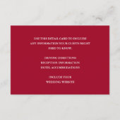 Waterverf Floral Collage Bruiloft Gast Details Informatiekaartje (Achterkant)