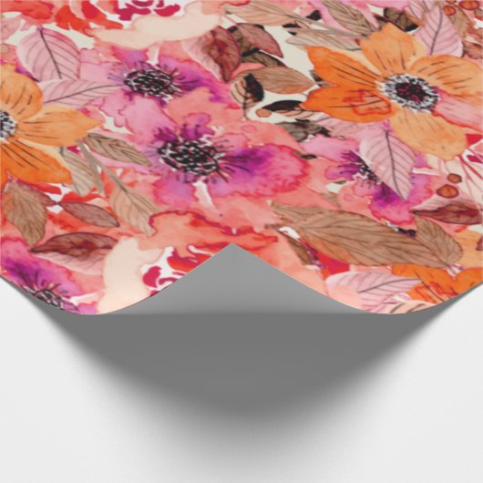 Waterverf Floral Collage Cadeaupapier (Hoek)