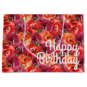 Waterverf Floral Collage Happy Birthday Groot Cadeauzakje (Voorkant)