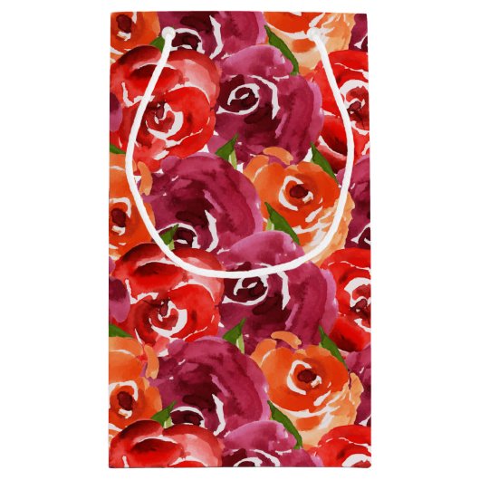 Waterverf Floral Collage Klein Cadeauzakje (Achterkant)