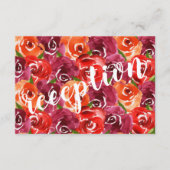 Waterverf Floral Collage Wedding Informatiekaartje (Voorkant)