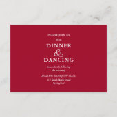 Waterverf Floral Collage Wedding Informatiekaartje (Achterkant)