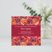 Waterverf Floral Collage Wedding Invitations (Staand voorkant)
