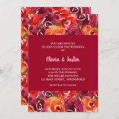 Waterverf Floral Collage Wedding Invitations (Voorkant / Achterkant)