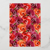 Waterverf Floral Collage Wedding Invitations Folie Uitnodiging (Achterkant)