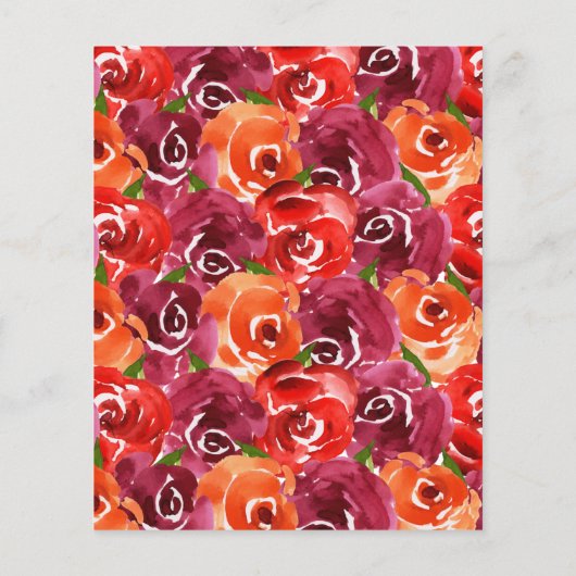 Waterverf Floral Collage Wedding nodigt (Achterkant)