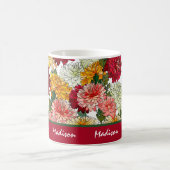 Waterverf Floral Colorful Modern Botanical Name Koffiemok (Center)