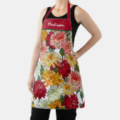 Waterverf Floral Colorful Modern Botanical Name Schort (Insitu)