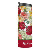 Waterverf Floral Colorful Modern Botanical Name Thermosbeker (Geroteerd rechts)