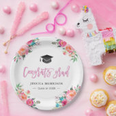 Waterverf Floral Congrats Afstudeerder Graduation Papieren Bordje