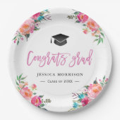 Waterverf Floral Congrats Afstudeerder Graduation Papieren Bordje