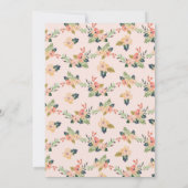 Waterverf Floral Corner Wedding RSVP Kaart (Achterkant)