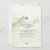 Waterverf Floral Corporate Kerstmis Feestdagenkaart (Achterkant)