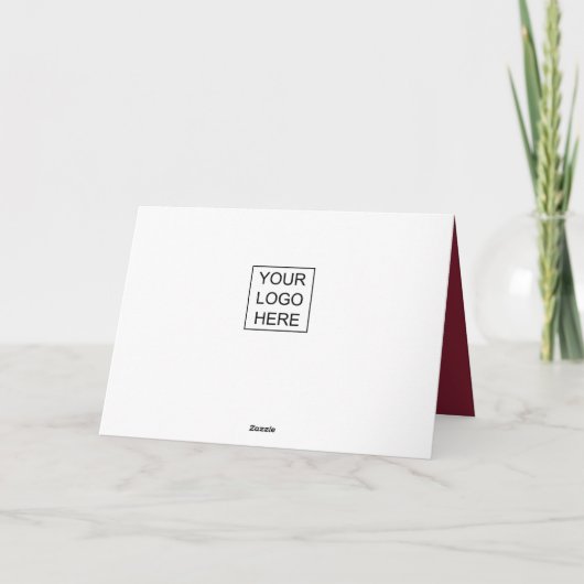 Waterverf Floral Corporate Kerstvakantie Kaart (Achterkant)