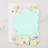 Waterverf Floral Cowgirl Baby shower Kaart (Achterkant)