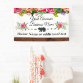 Waterverf Floral Craft Business Banner achtergrond (Insitu)