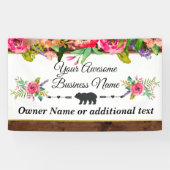 Waterverf Floral Craft Business Banner achtergrond (Horizontaal)