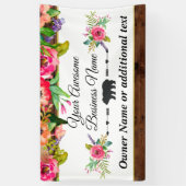 Waterverf Floral Craft Business Banner achtergrond (Verticaal)