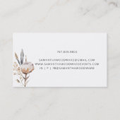 Waterverf Floral Cream Terracotta Event Planner Visitekaartje (Achterkant)