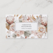 Waterverf Floral Cream Terracotta Event Planner Visitekaartje (Voorkant)
