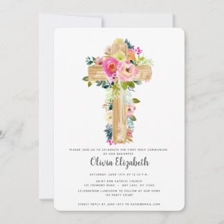 Waterverf Floral Cross First Community Kaart