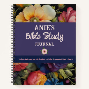 Waterverf Floral Custom Bible Study Journal Notitieboek