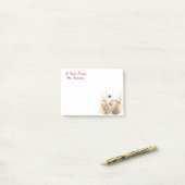 Waterverf Floral Custom Teacher Appreciation Post-it® Notes (Op bureau)