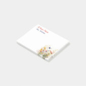 Waterverf Floral Custom Teacher Appreciation Post-it® Notes (Schuin)