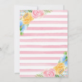 Waterverf Floral Cute Animal Friends Birthday Kaart (Achterkant)