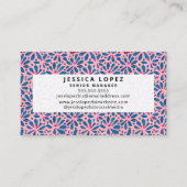 Waterverf Floral Cutouts Pattern Professional Visitekaartje (Achterkant)