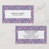 Waterverf Floral Cutouts Pattern Professional Visitekaartje (Voorkant / Achterkant)