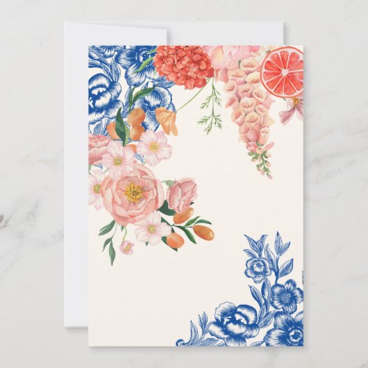 Waterverf floral Dat is Amore Vrijgezellenfeest Kaart (Achterkant)