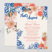 Waterverf floral Dat is Amore Vrijgezellenfeest Kaart (Voorkant / Achterkant)