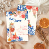 Waterverf floral Dat is Amore Vrijgezellenfeest Kaart