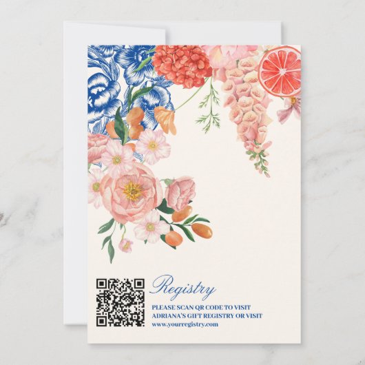 Waterverf floral Dat is Amore Vrijgezellenfeest Kaart (Achterkant)