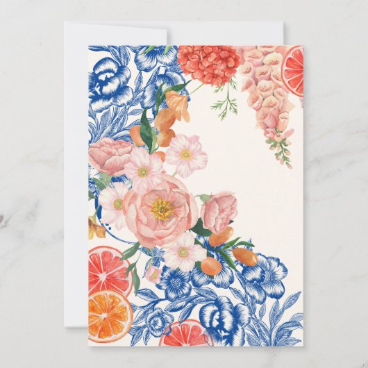 Waterverf floral Dat is Amore Vrijgezellenfeest Kaart (Achterkant)