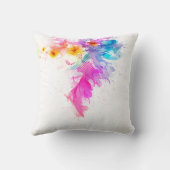 Waterverf Floral Decorative Sierkussen (Achterkant)