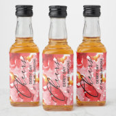 Waterverf Floral Derby Day Mini Likeurfles Etiket (Flessen)